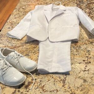 White *Kid Suit* Size 7  Button Notch Lapel 3 piece With Shoes